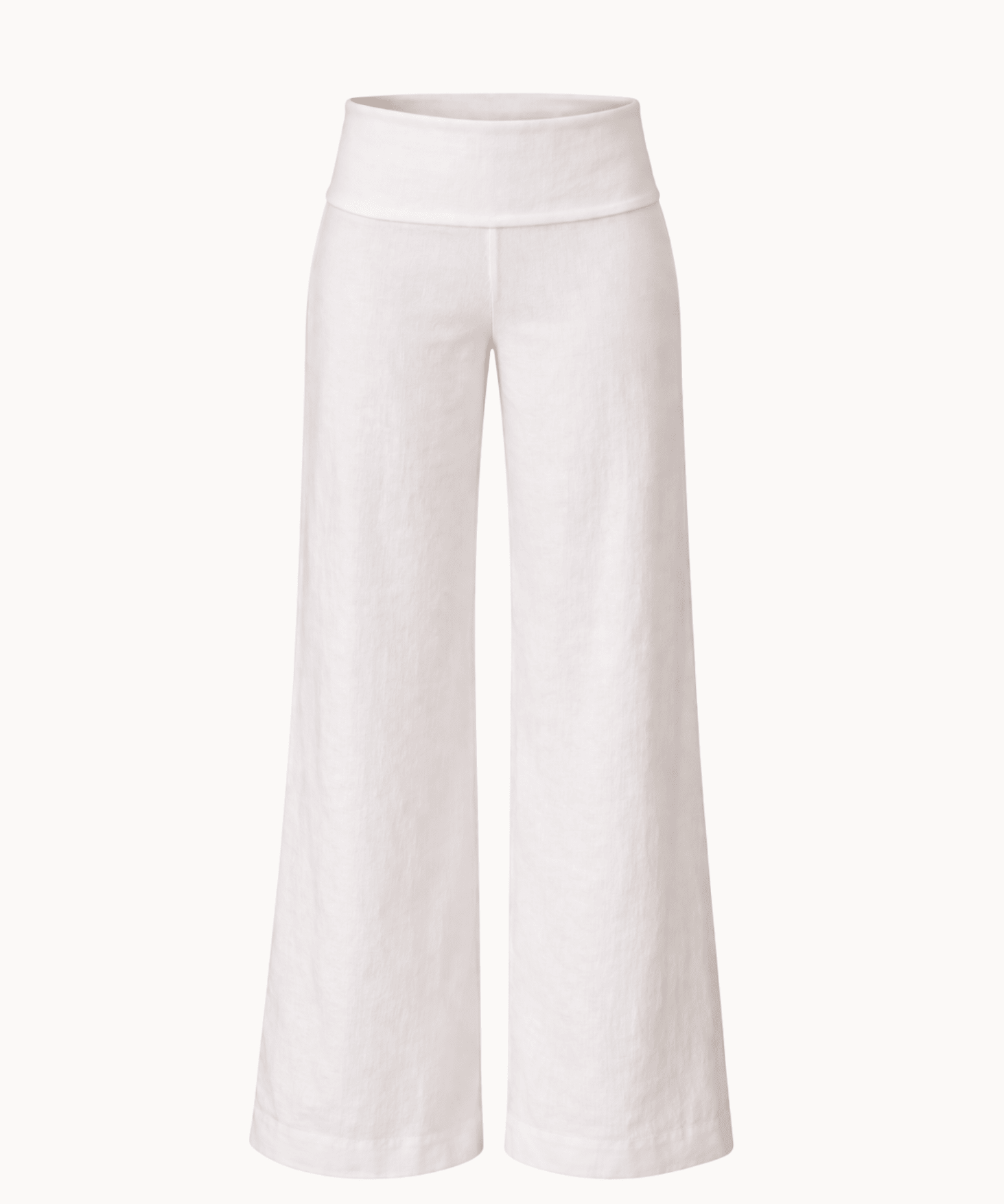 Low Waist Hørbukser - Hvid - ByStenholt.dk