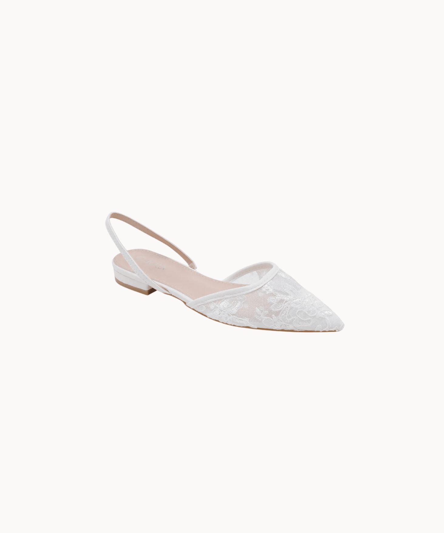 Luna Lace Slingback - Hvid - ByStenholt.dk
