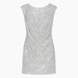 Luna Paillet Mini Kjole - Sølv - ByStenholt.dk
