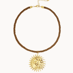 Luna Sol Halskæde - Brun/Guldbelagt - ByStenholt.dk