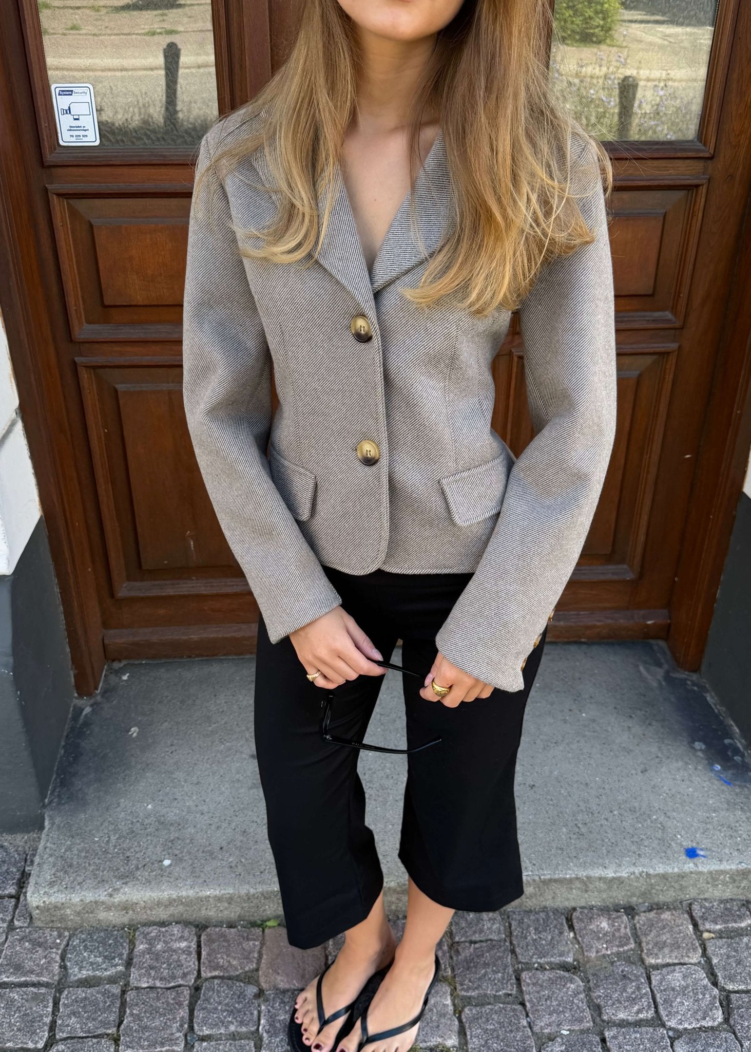 Mae Fitted Blazer - Beige - ByStenholt.dk