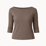 Marta 3/4 - ærmet Bluse - Brun - ByStenholt.dk