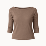 Marta 3/4 - ærmet Bluse - Brun - ByStenholt.dk