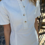 Martine Denimkjole - Hvid - ByStenholt.dk