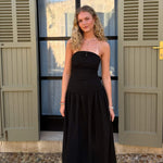 Mia Maxi Kjole - Sort - ByStenholt.dk