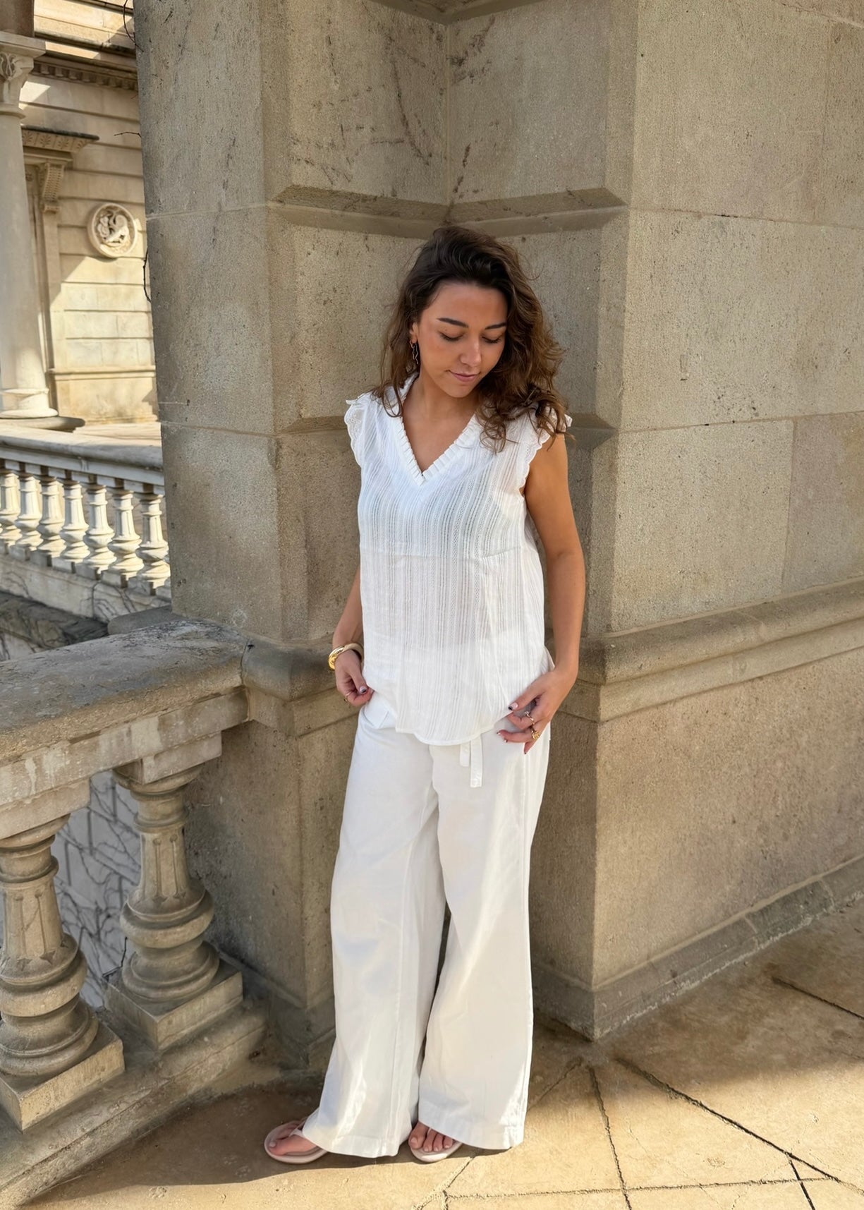 Mile Top - Hvid - ByStenholt.dk