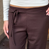 Milu Bukser med Bindebælte - Chokolade brun - ByStenholt.dk