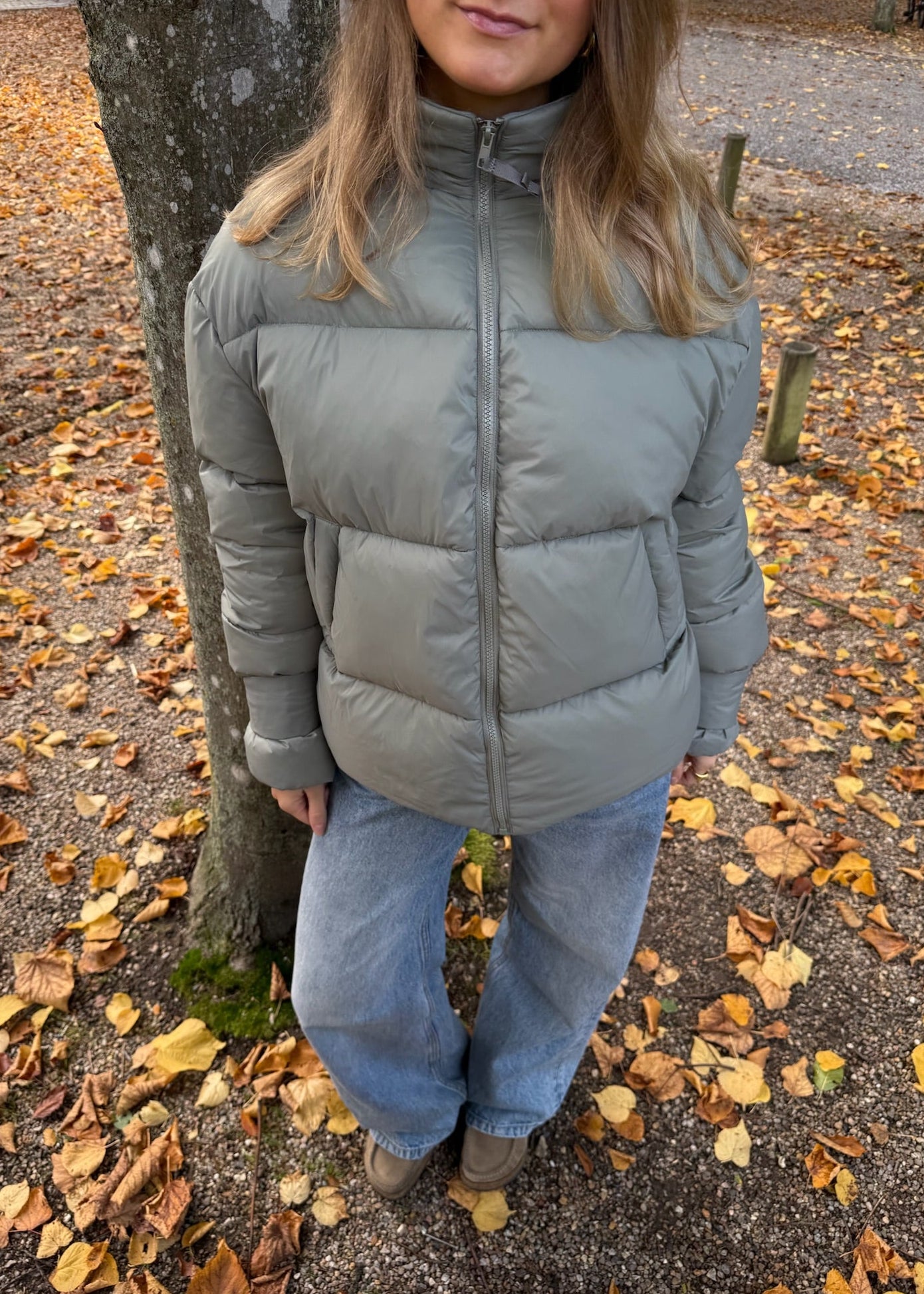 Nola Puffer Jakke - Mat Khaki - ByStenholt.dk