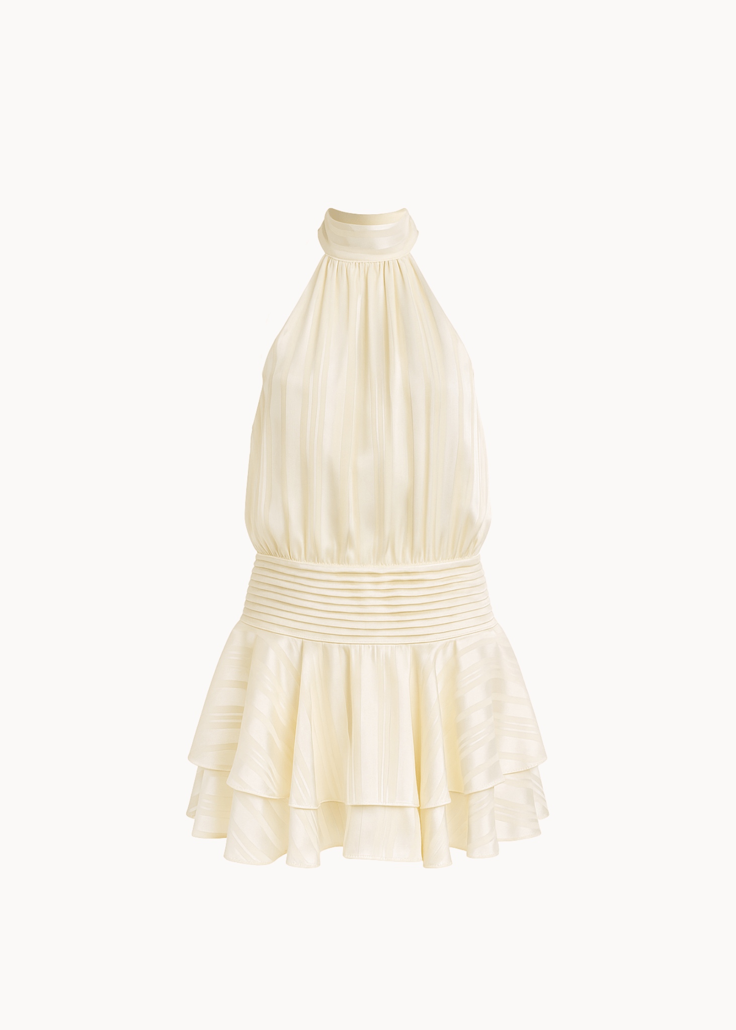 Nora Flair Mini Kjole - Creme - ByStenholt.dk