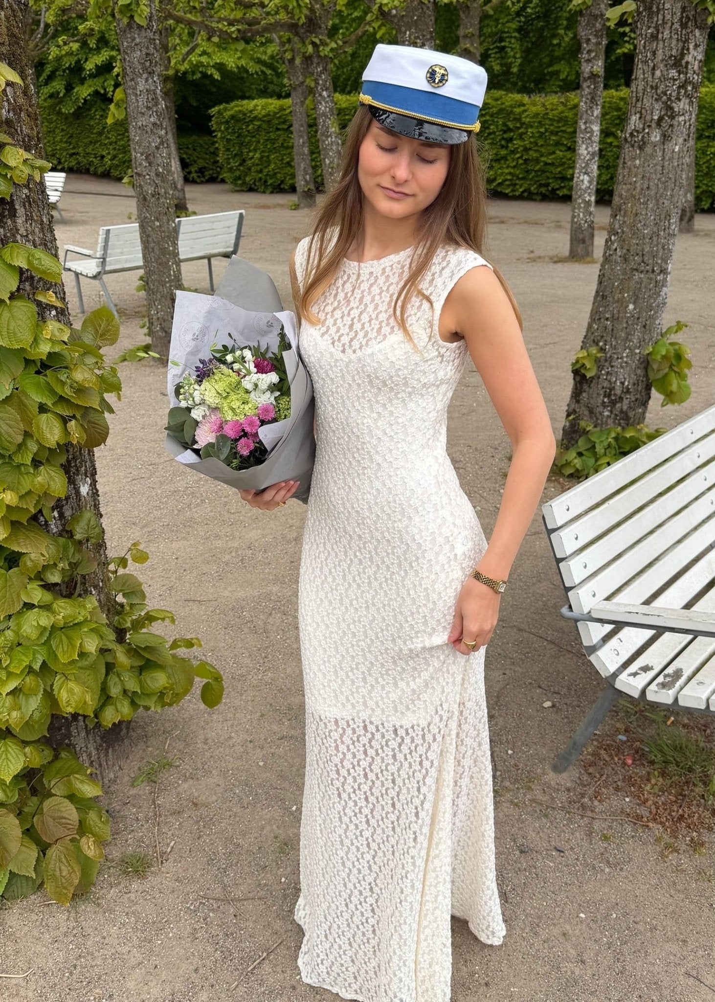 Norma Blonde Maxi Kjole - Hvid - ByStenholt.dk