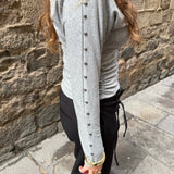 Nova Bluse med Nitter - Grå - ByStenholt.dk