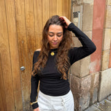 Nova Bluse med Nitter - Sort - ByStenholt.dk