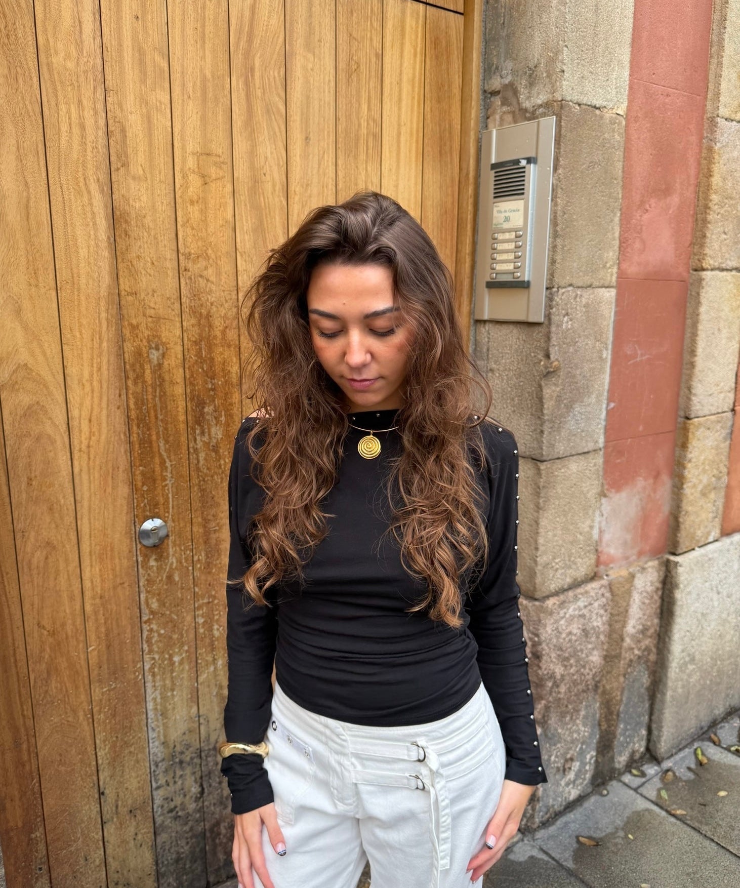 Nova Bluse med Nitter - Sort - ByStenholt.dk