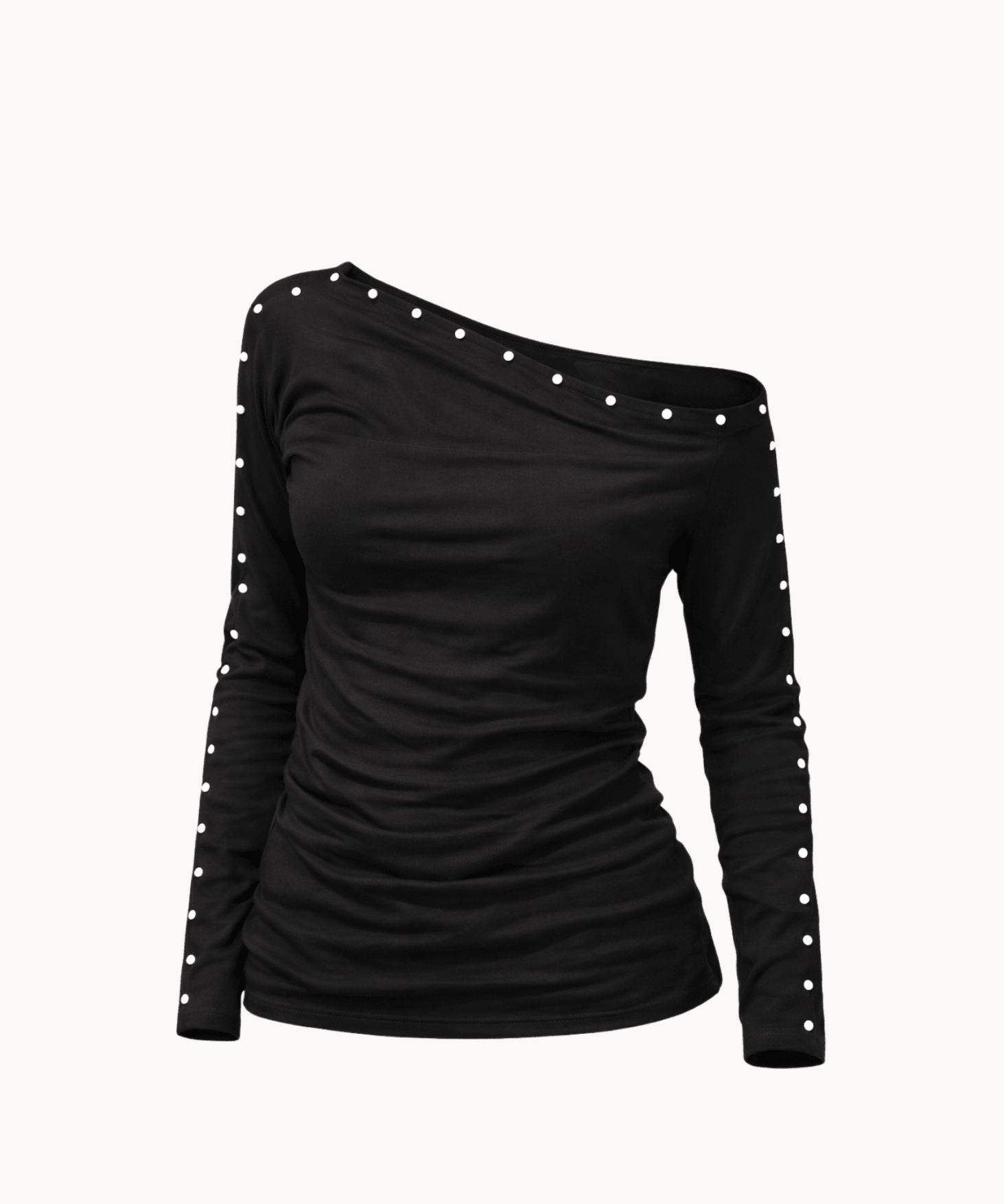 Nova Bluse med Nitter - Sort - ByStenholt.dk