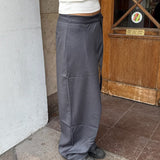 Nula Bukser med Crossover og Spænde - Mørkegrå - ByStenholt.dk