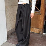 Nula Bukser med Crossover og spænde - Sort - ByStenholt.dk