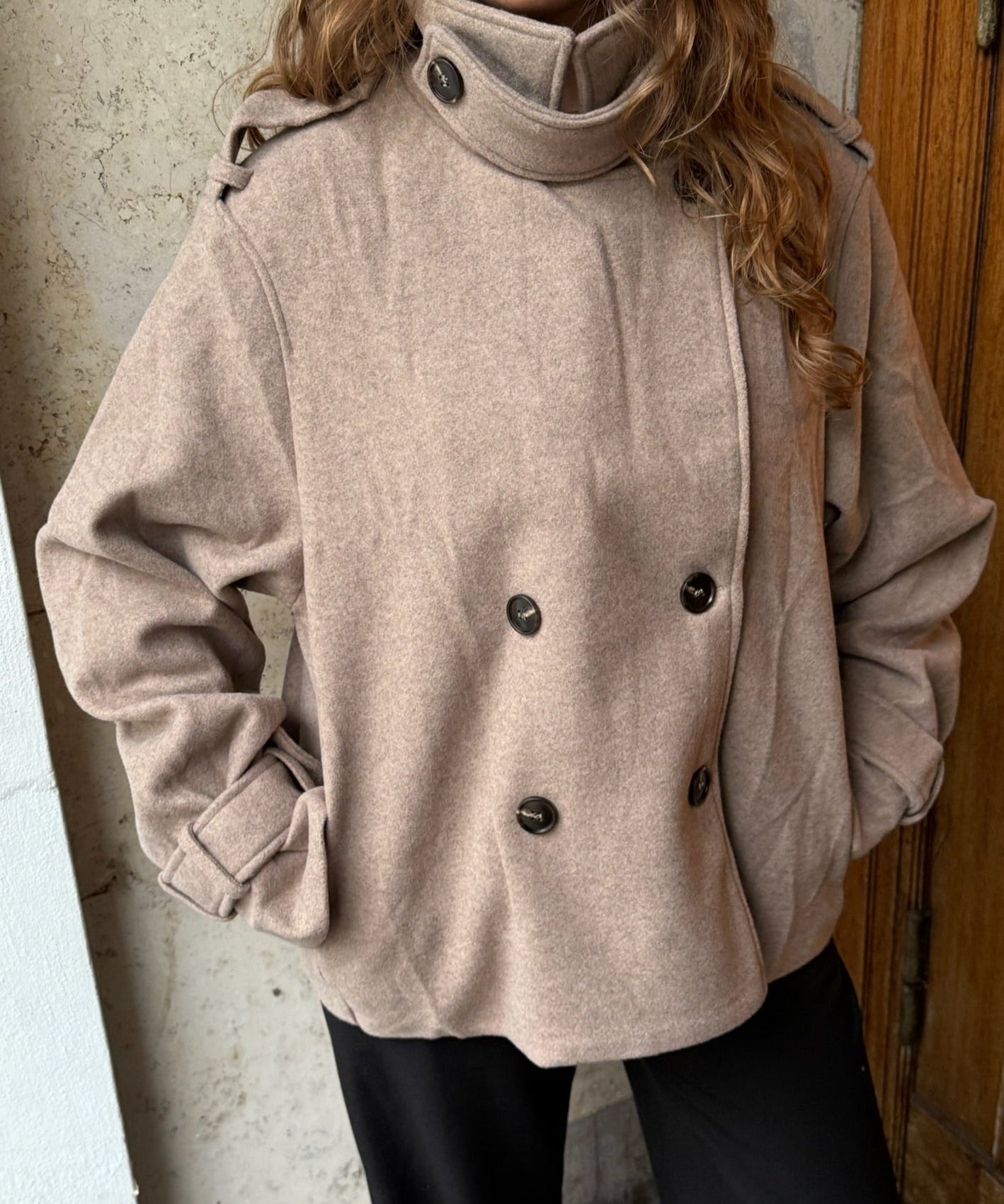 Oline Kort Coat - Camel - ByStenholt.dk