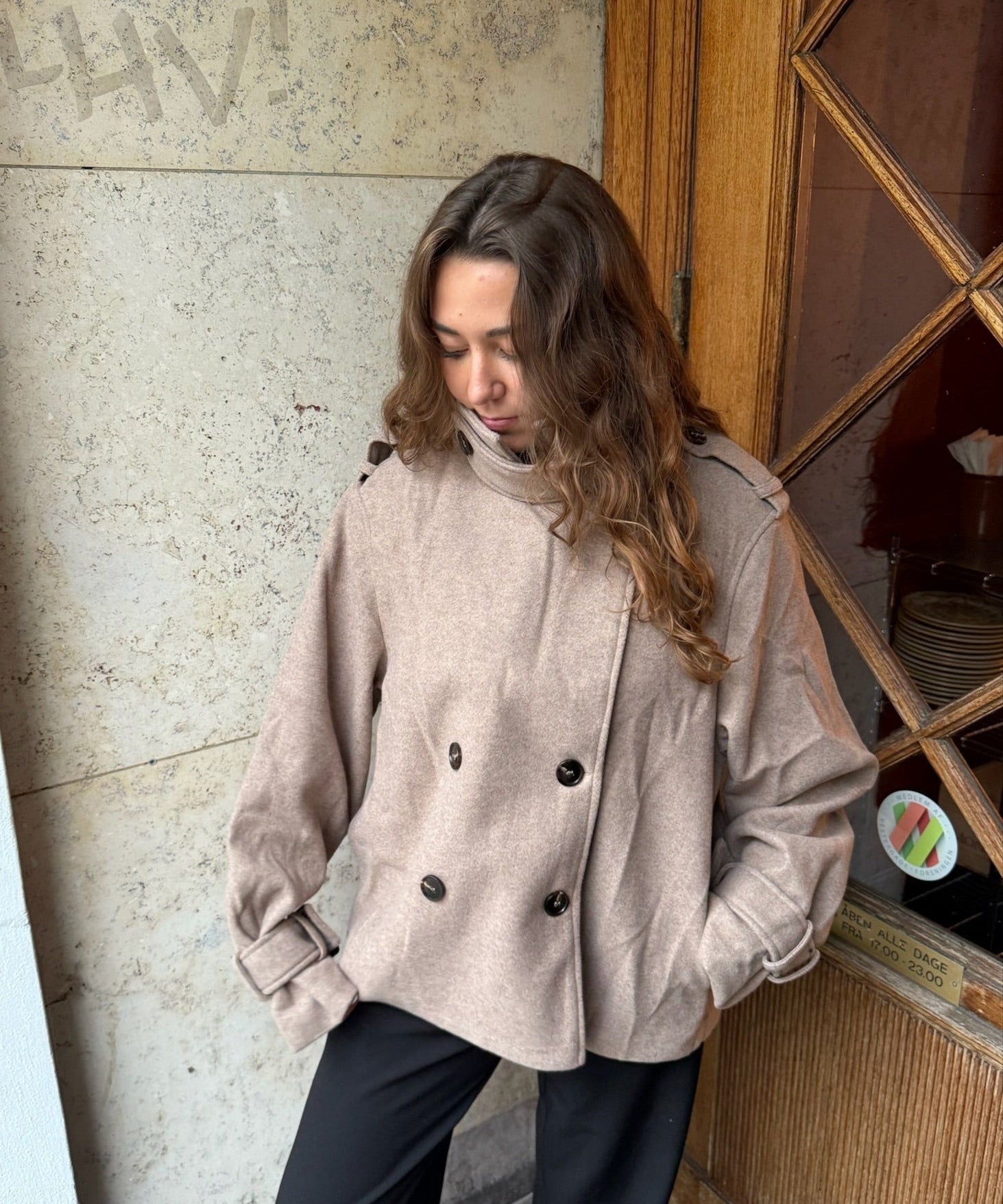 Oline Kort Coat - Camel - ByStenholt.dk