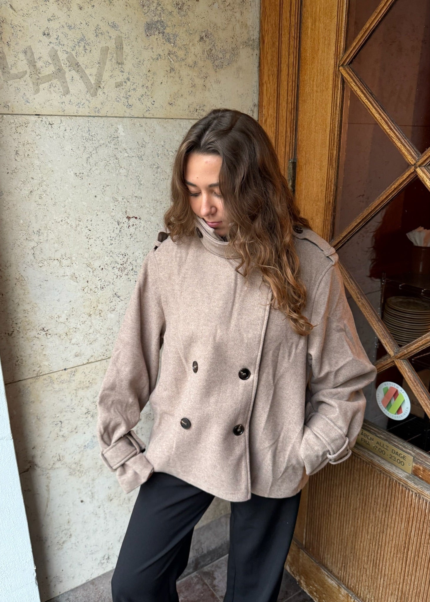 Oline Kort Coat - Camel - ByStenholt.dk