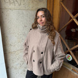 Oline Kort Coat - Camel - ByStenholt.dk