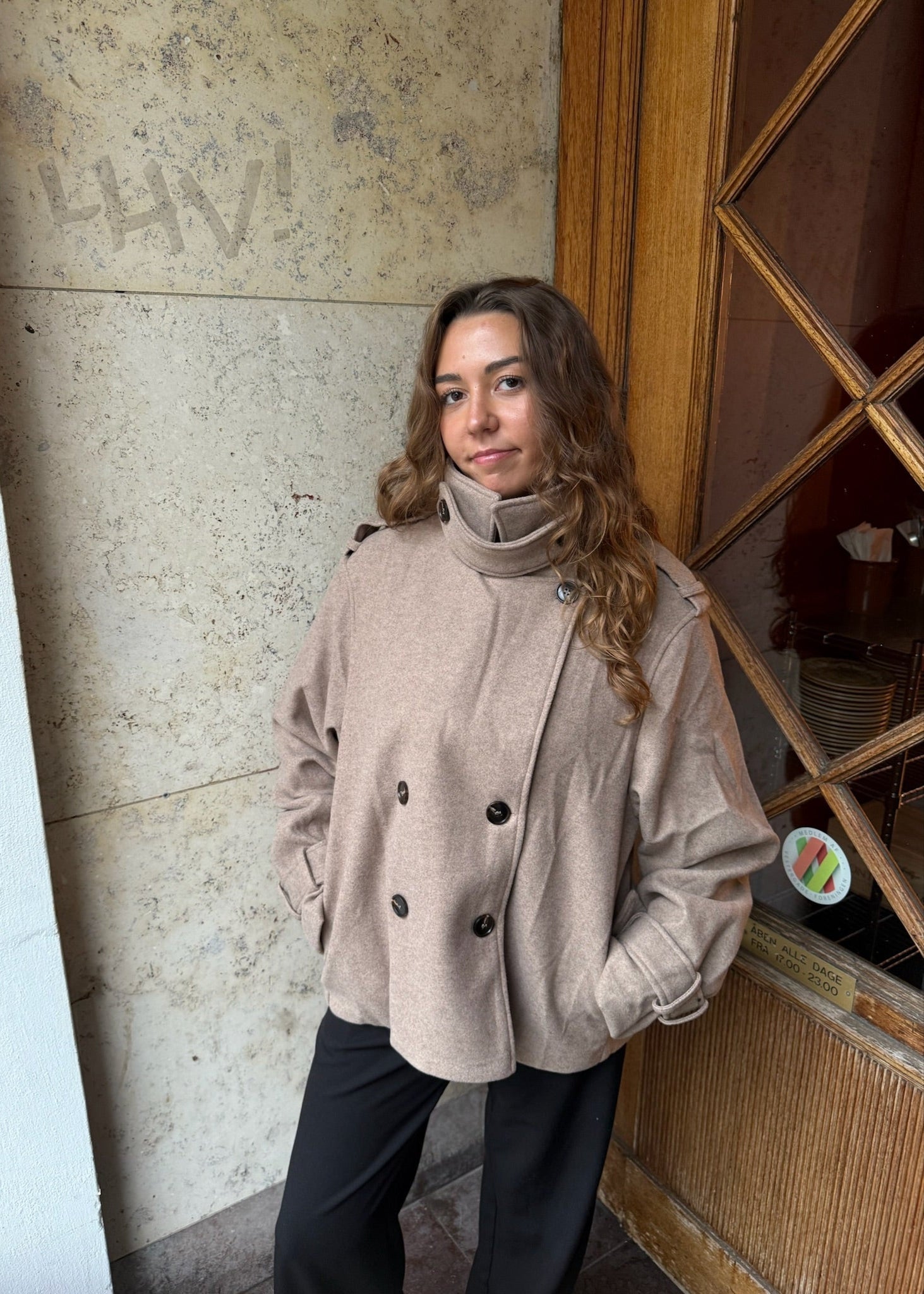 Oline Kort Coat - Camel - ByStenholt.dk