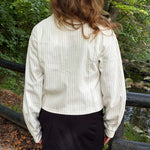 Paula Jakke - Stribet Beige - ByStenholt.dk