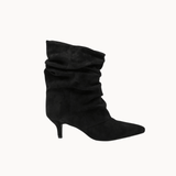 Pleated Ruskind Ankelstøvler - Sort - ByStenholt.dk