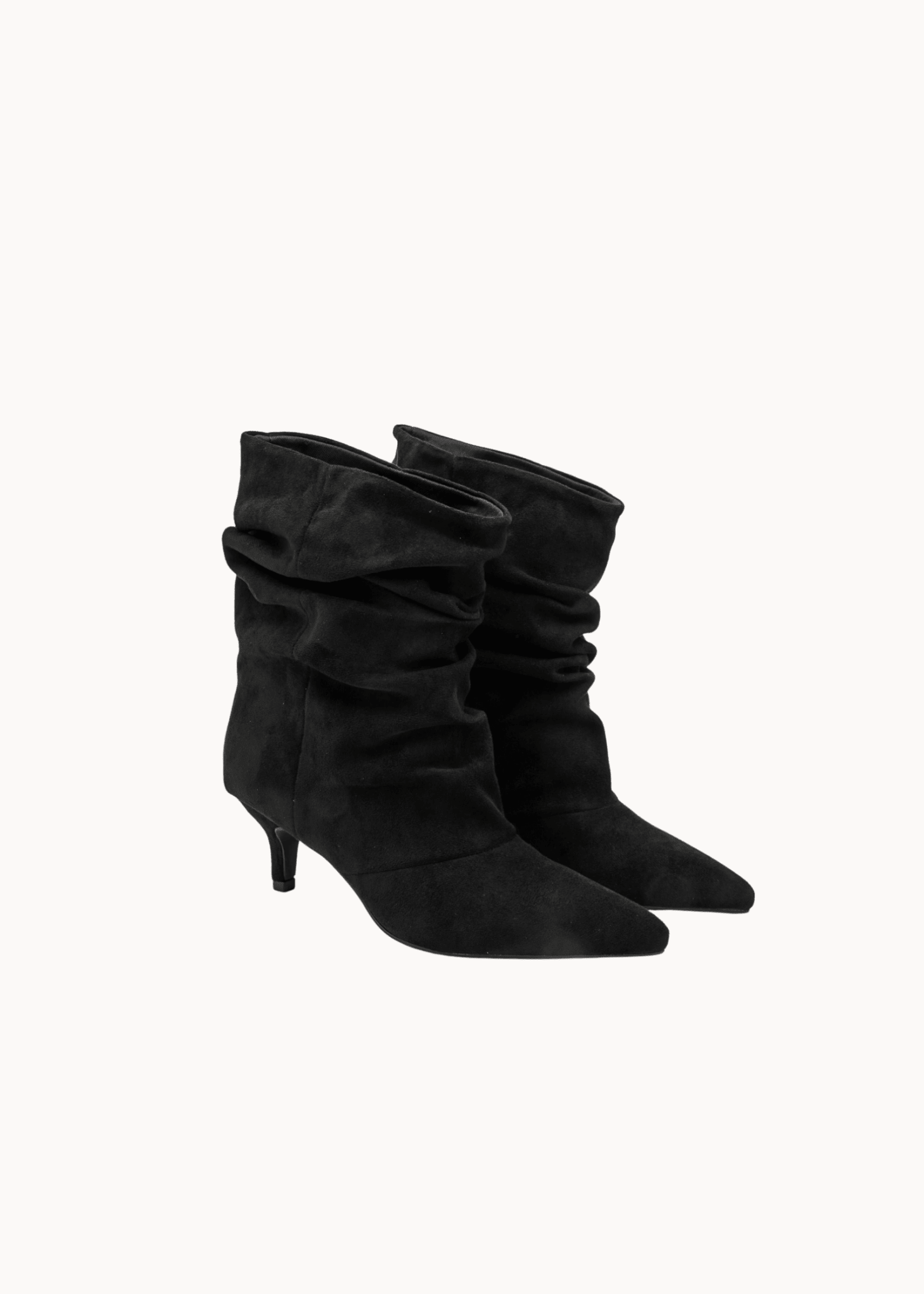 Pleated Ruskind Ankelstøvler - Sort - ByStenholt.dk