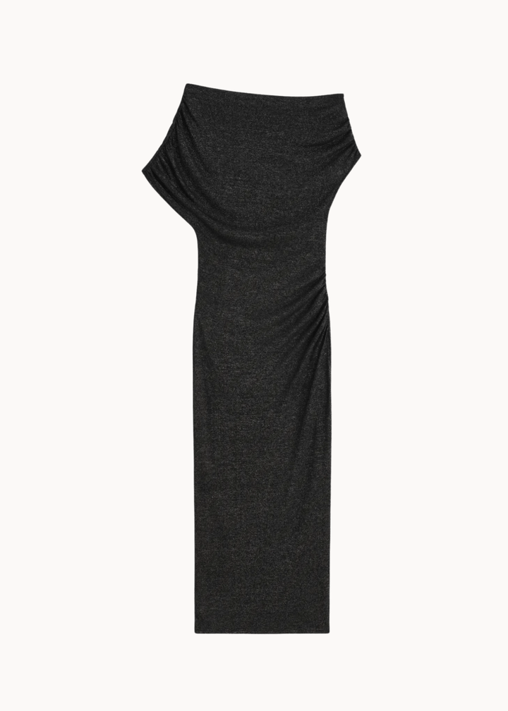 Rhea Glimmer Maxi Kjole - Sort - ByStenholt.dk