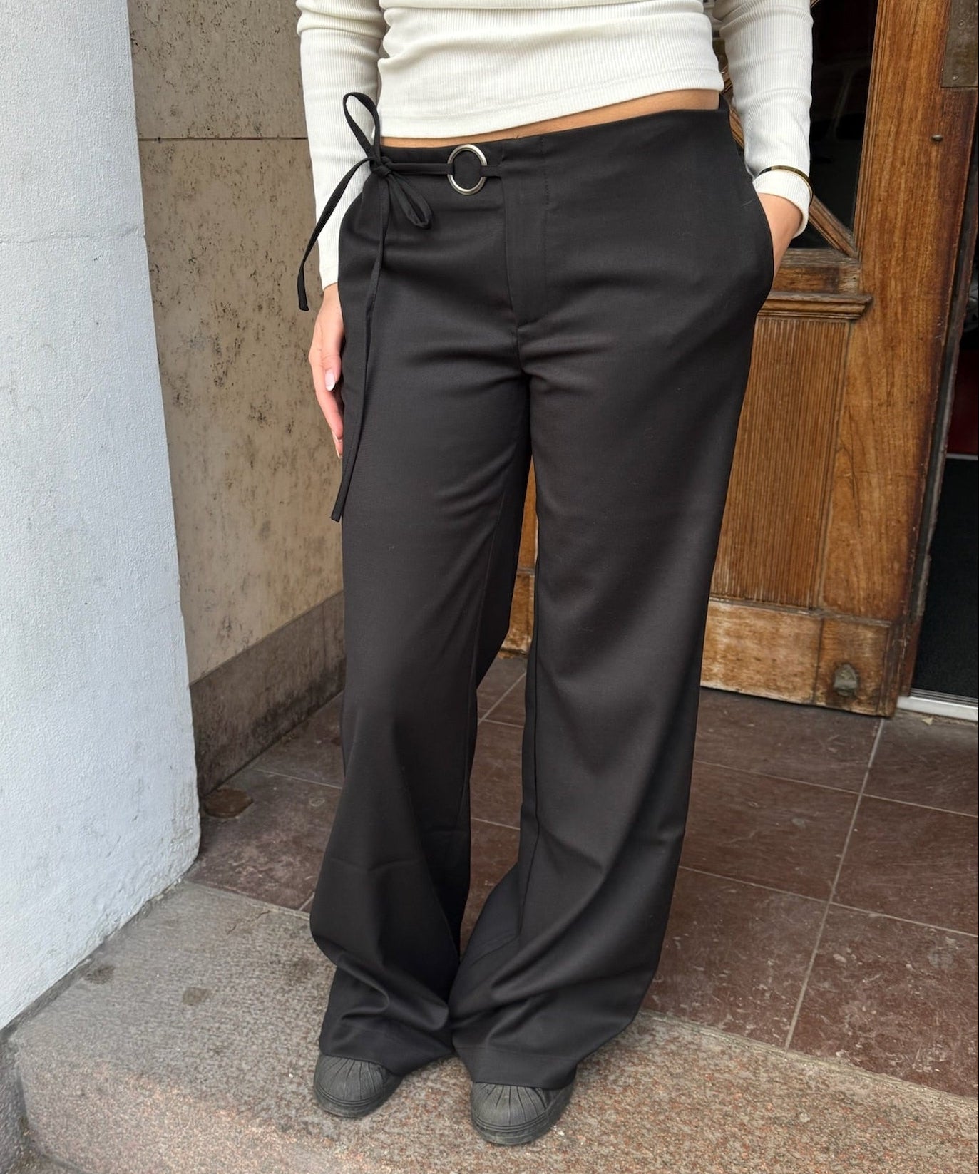 Rio Habitbukser med Metalring - Sort - ByStenholt.dk