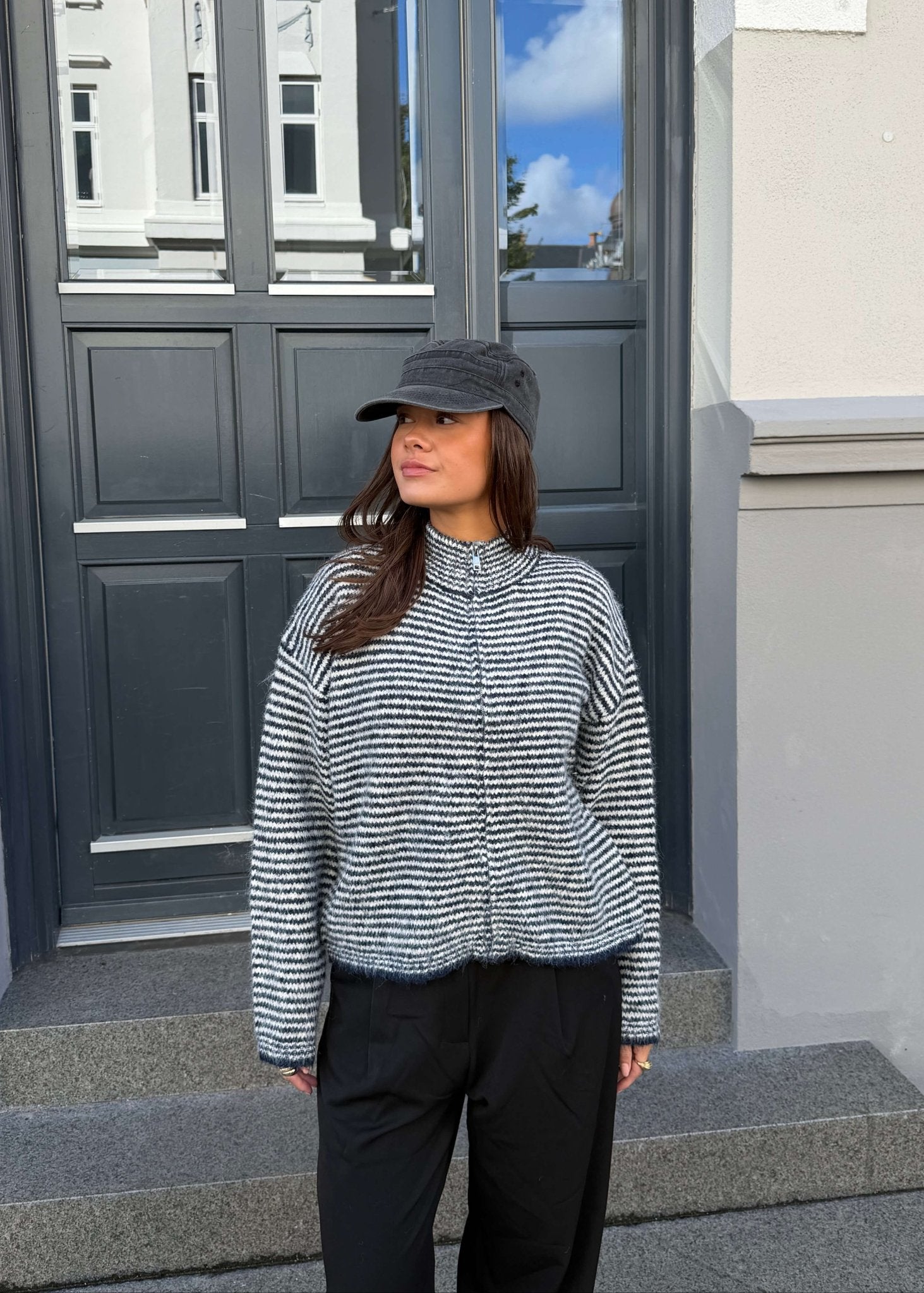 Ronja Zip Cardigan - Grå - ByStenholt.dk