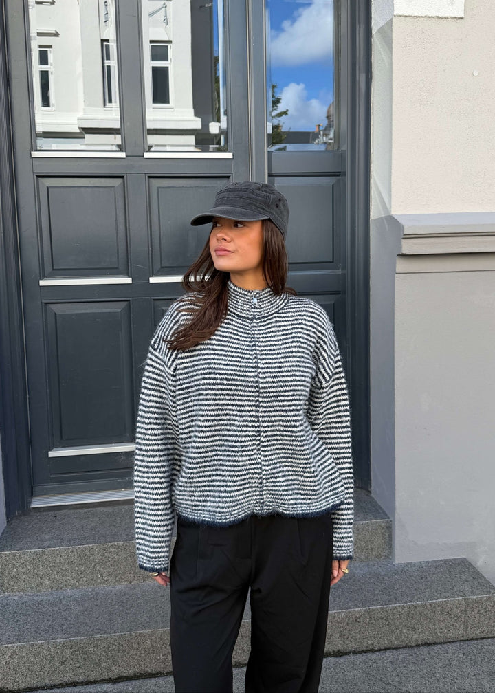 Ronja Zip Cardigan - Grå - ByStenholt.dk