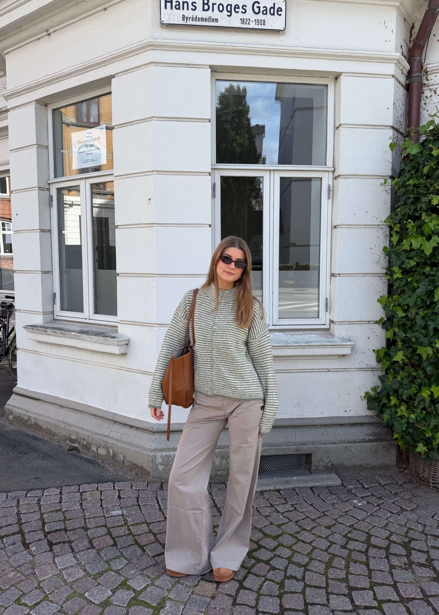 Ronja Zip Cardigan - Khaki - ByStenholt.dk