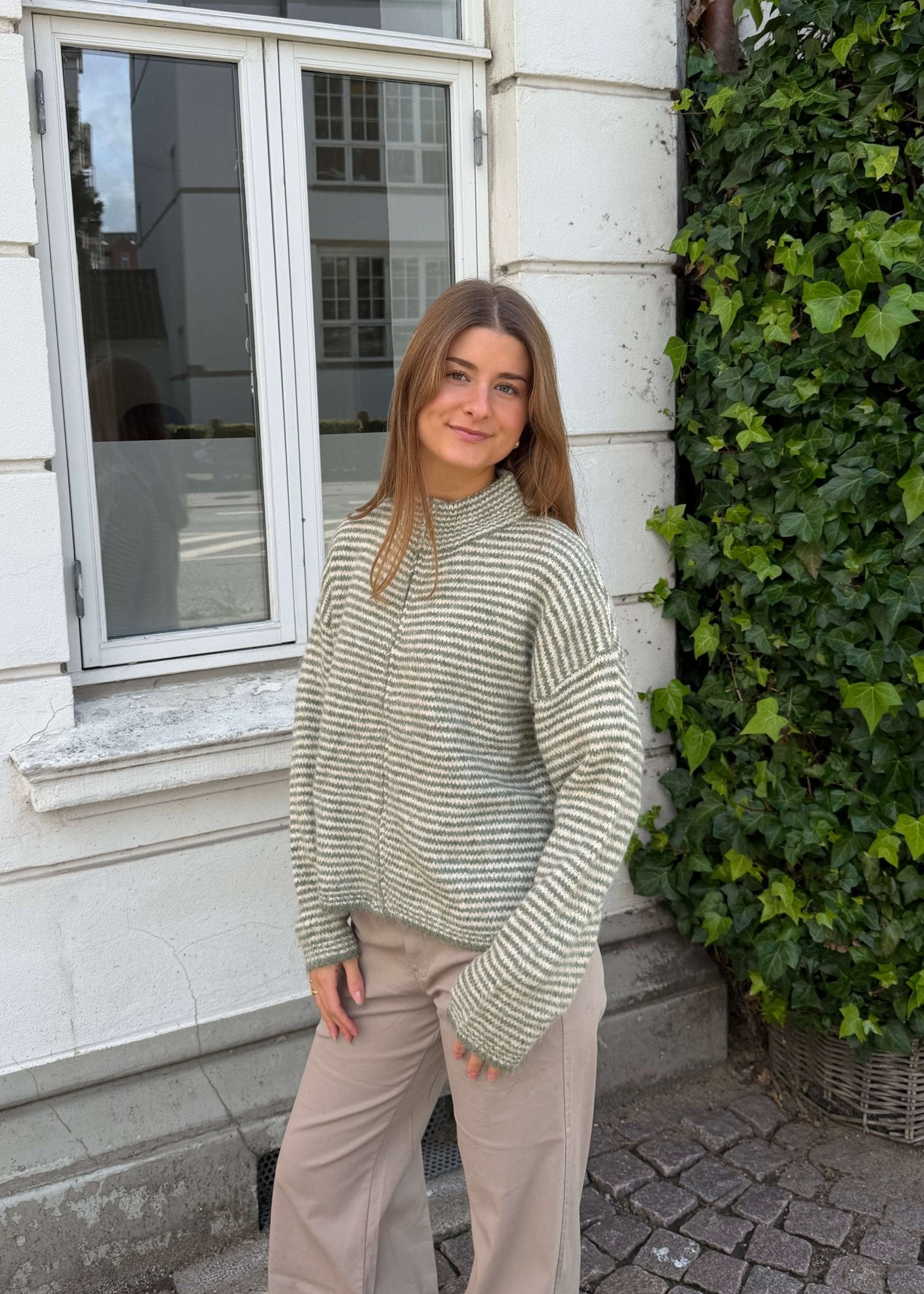 Ronja Zip Cardigan - Khaki - ByStenholt.dk