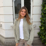 Ronja Zip Cardigan - Khaki - ByStenholt.dk