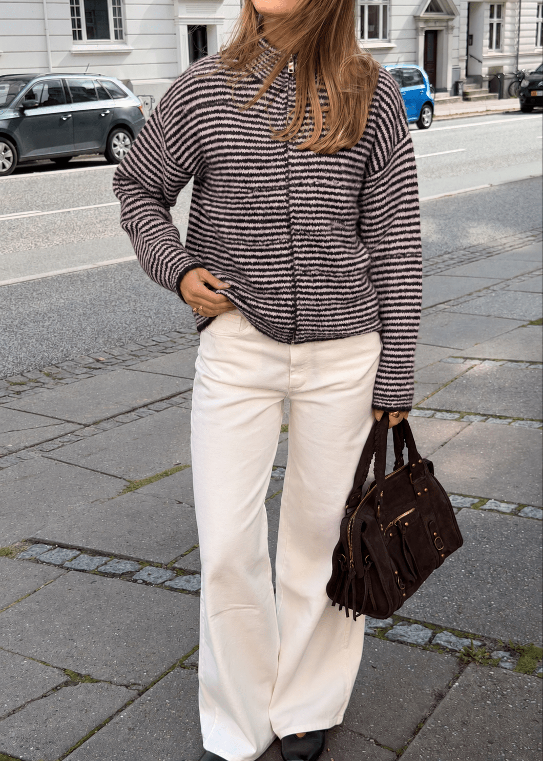 Ronja Zip Cardigan - Lyserød - ByStenholt.dk