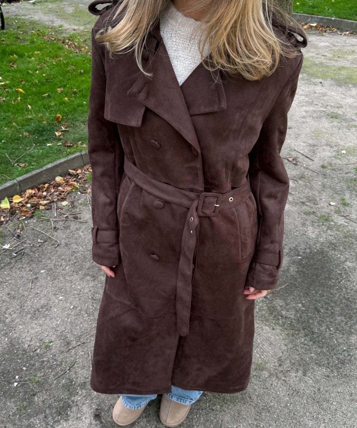 Ruskind lang Coat - Brun - ByStenholt.dk