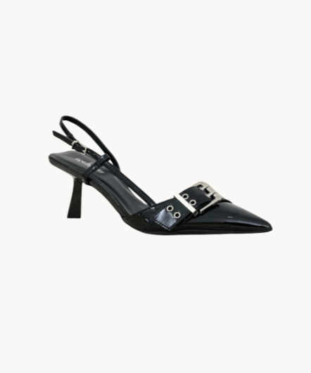 Saga Slingback Pumps - Sort - ByStenholt.dk