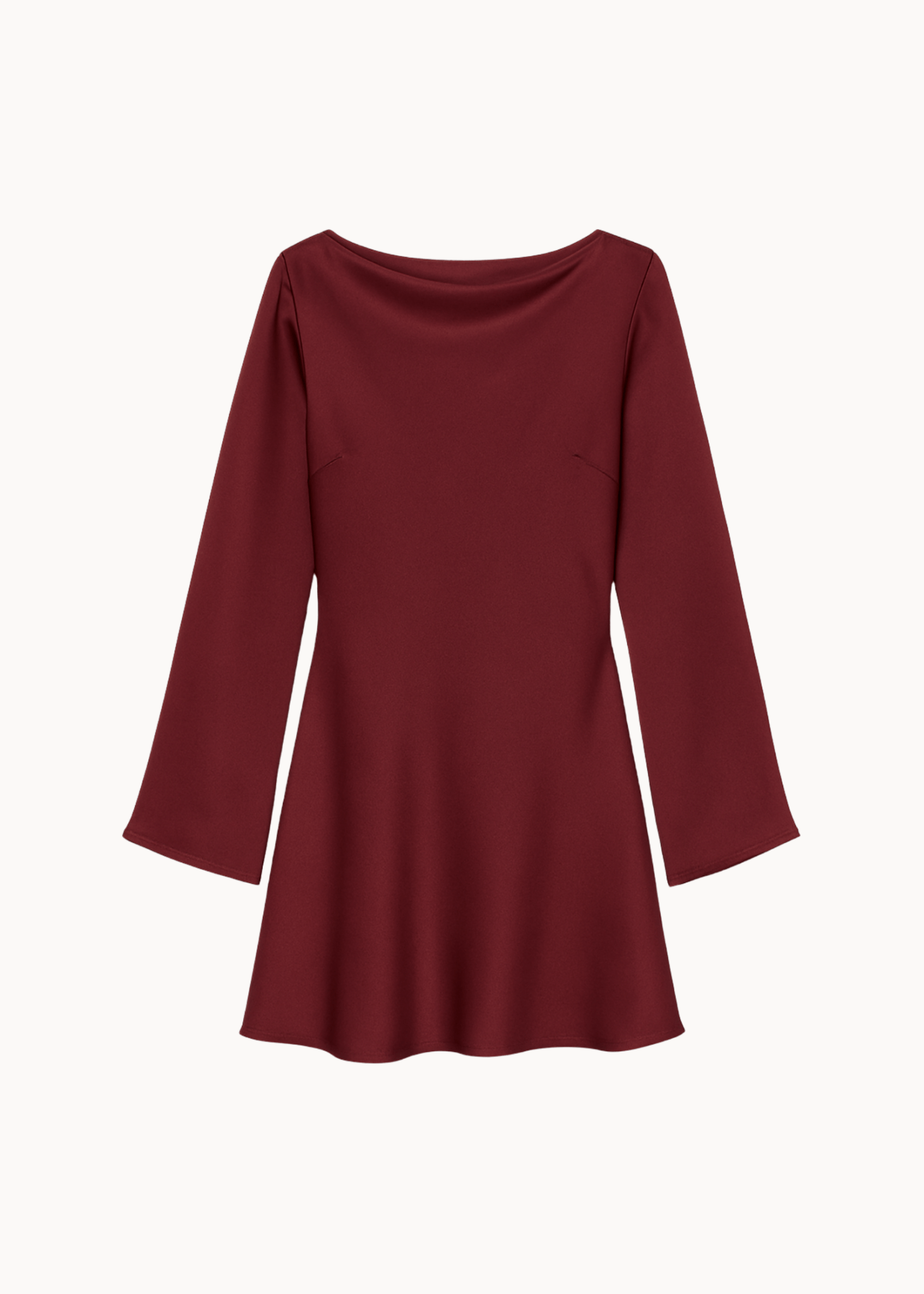 Satin Kjole - Bordeaux - ByStenholt.dk