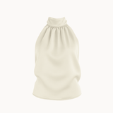 Satin Top med Åben Ryg - Creme - ByStenholt.dk