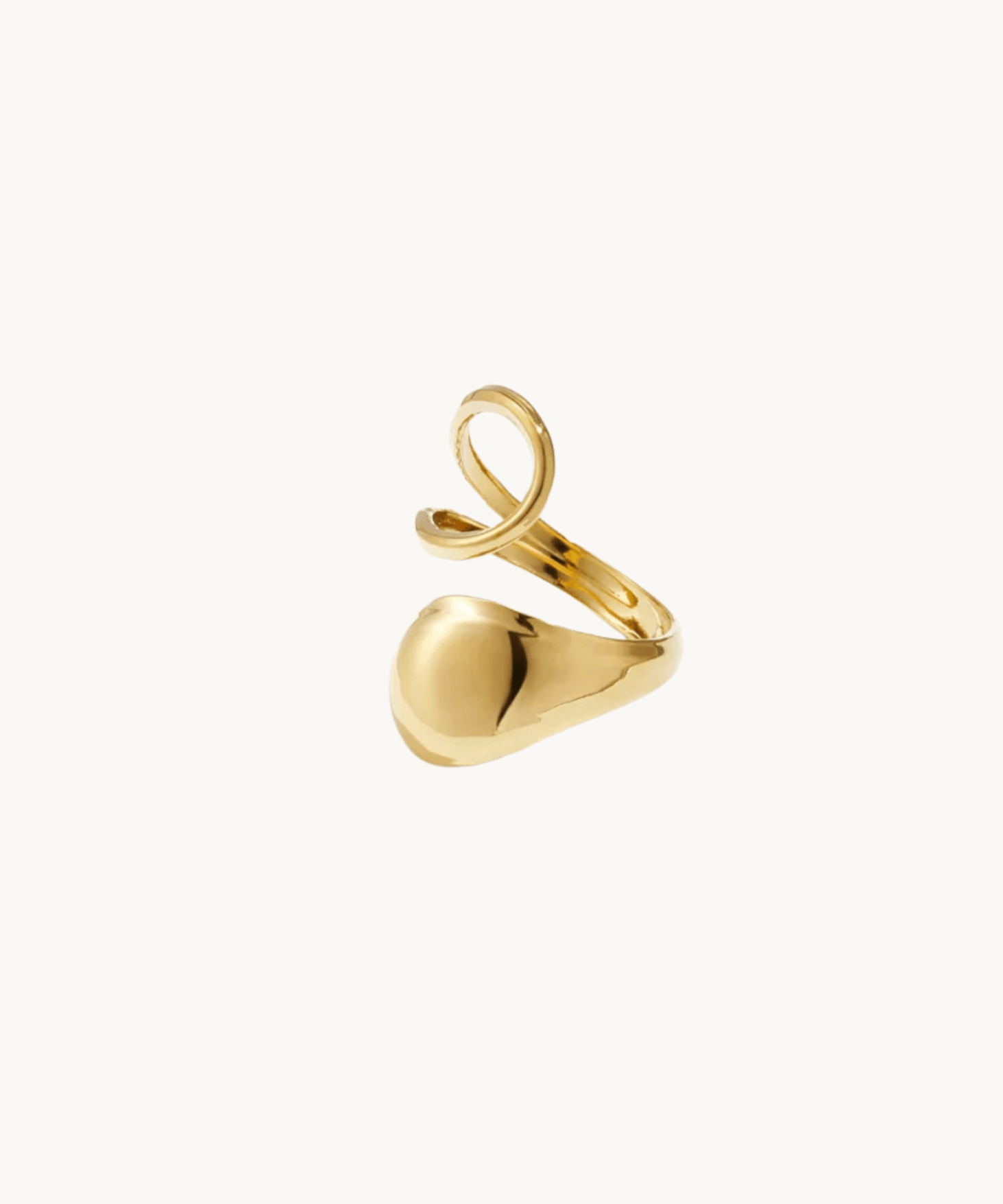 Sculpted Loop Ring - Guldbelagt - ByStenholt.dk
