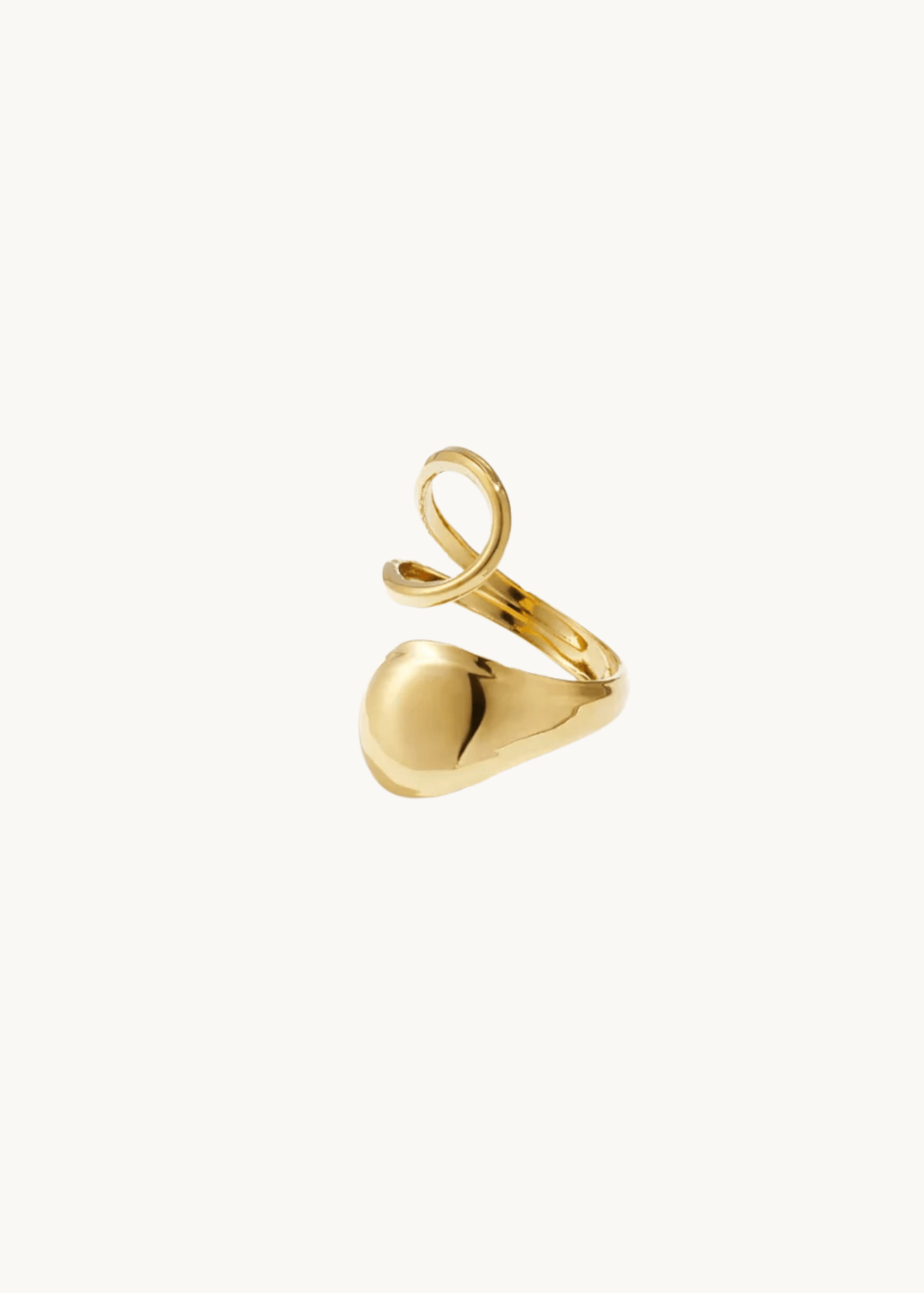 Sculpted Loop Ring - Guldbelagt - ByStenholt.dk