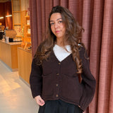 Sia Cardigan - Mørkebrun - ByStenholt.dk