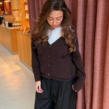 Sia Cardigan - Mørkebrun - ByStenholt.dk