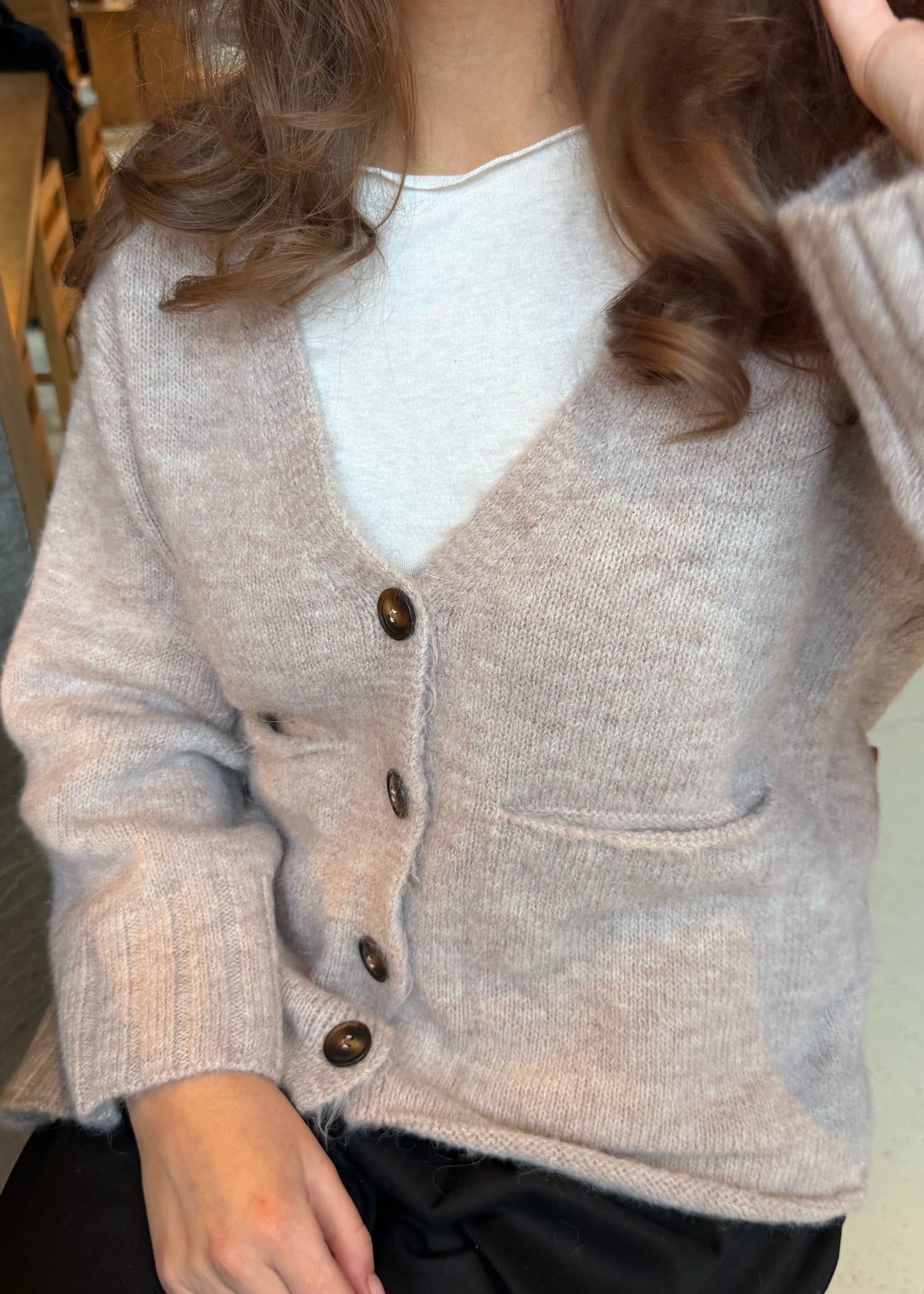 Sia Cardigan - Taupe - ByStenholt.dk