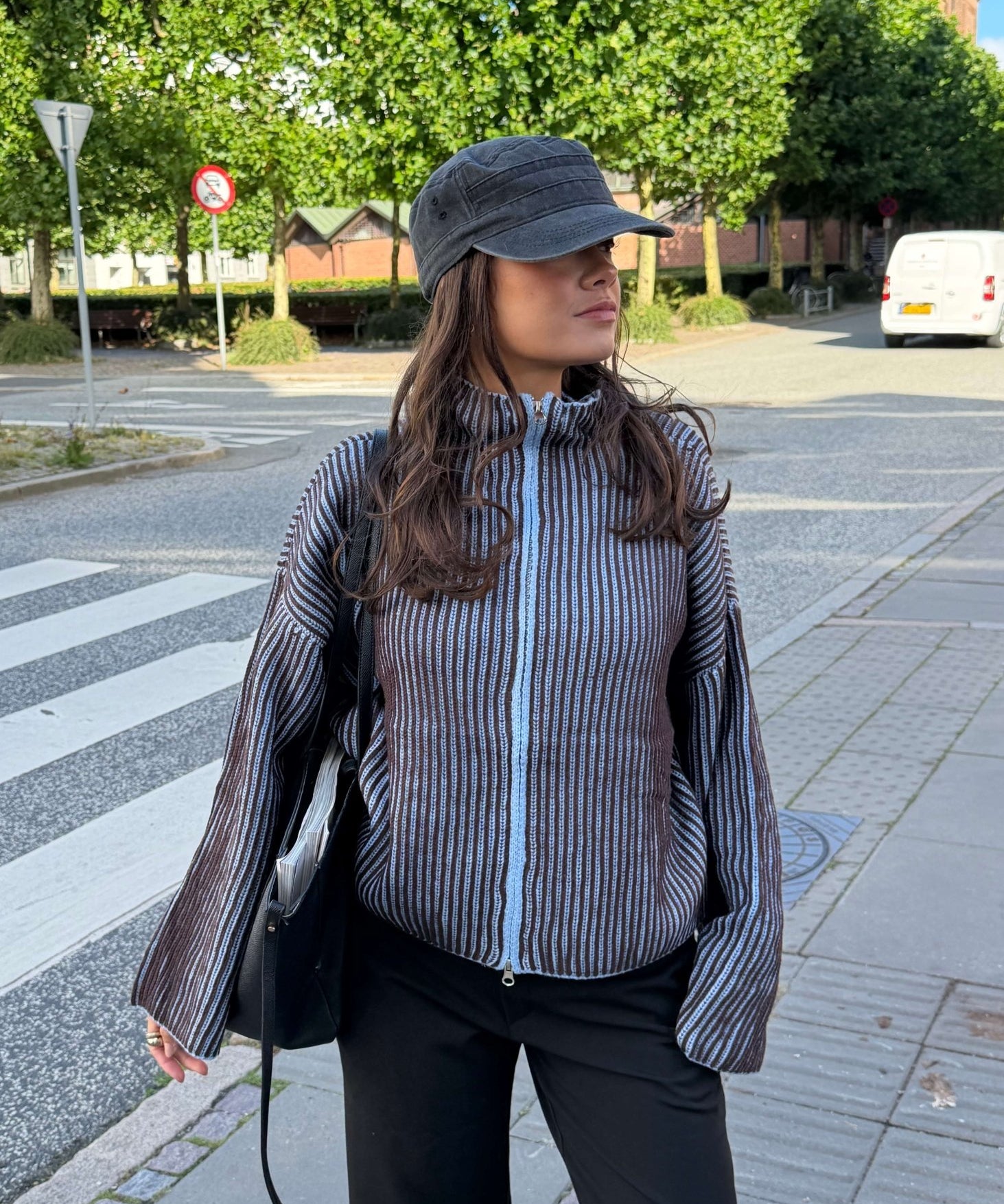 Sigrid Zip Cardigan - Lyseblå - ByStenholt.dk