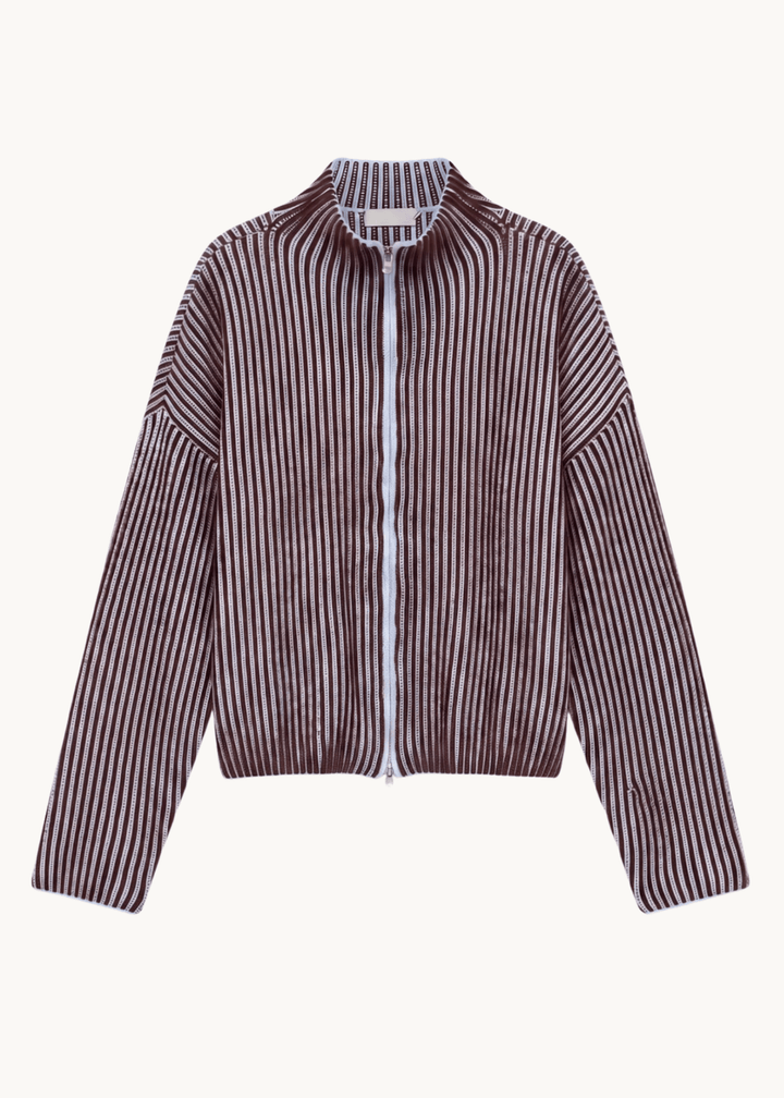 Sigrid Zip Cardigan - Lyseblå - ByStenholt.dk