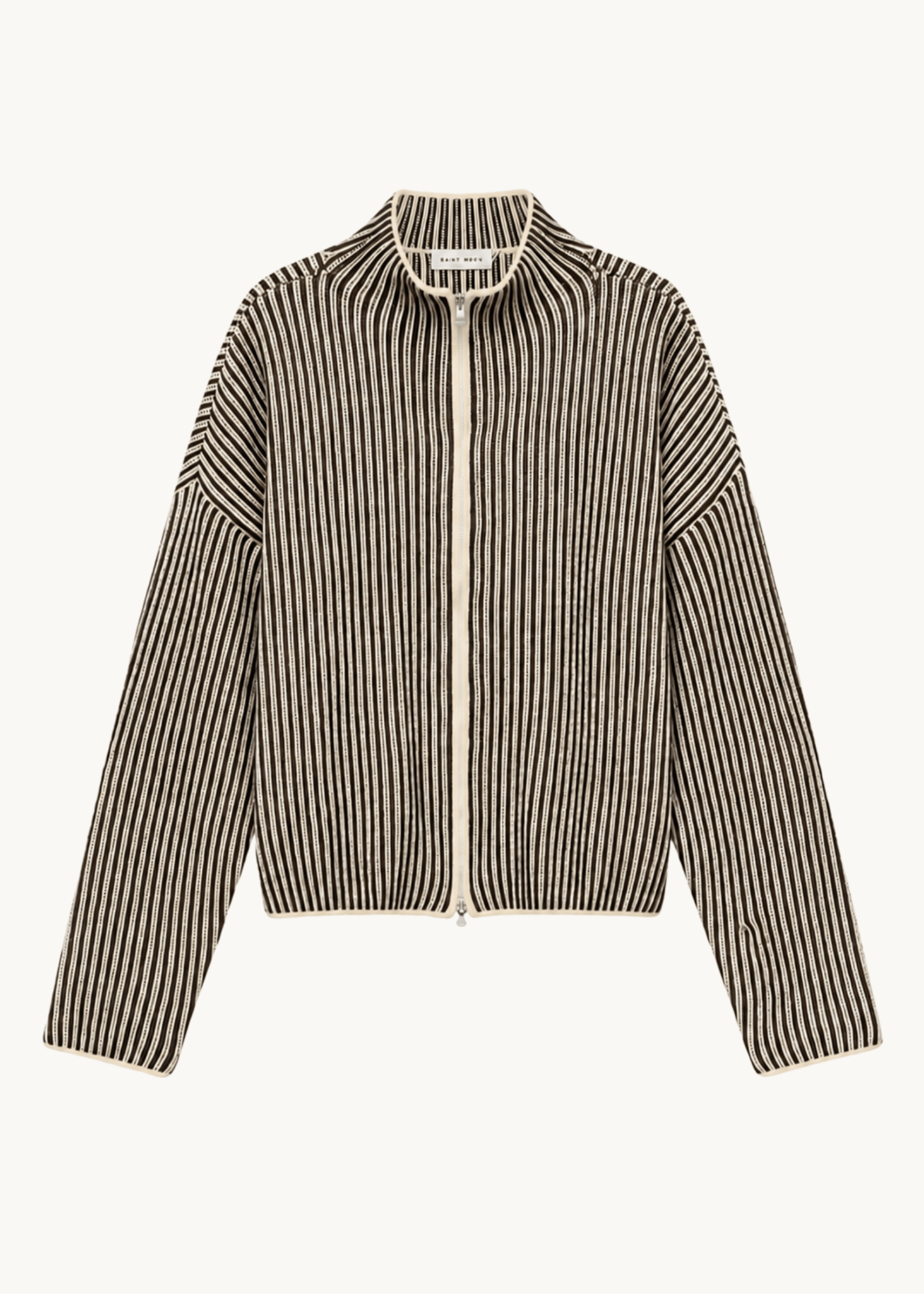 Sigrid Zip Cardigan - Mørkebrun - ByStenholt.dk