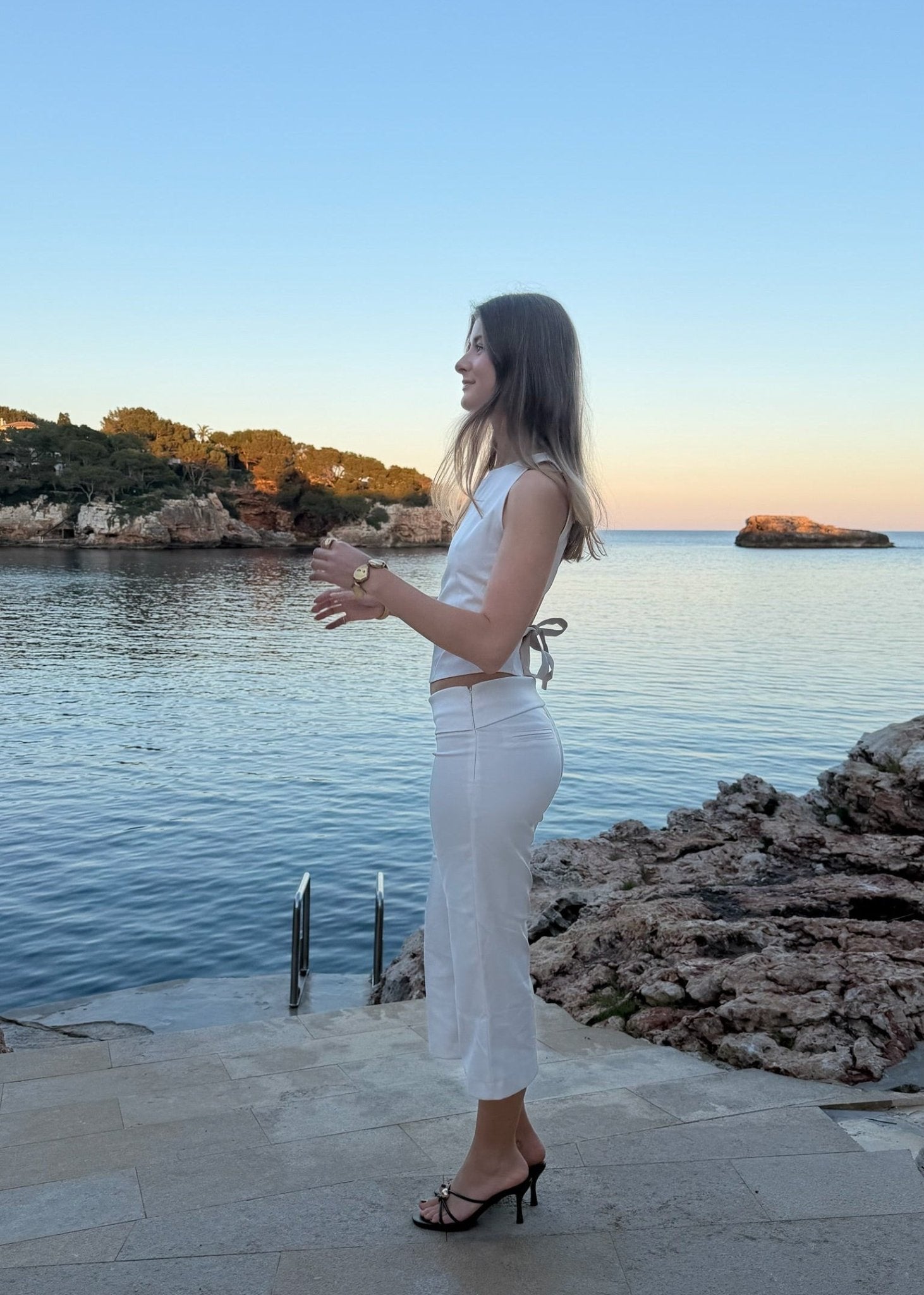 Sira Top + Nora Capribukser Sæt - Hvid - ByStenholt.dk