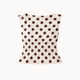 Solea Top med Polkaprikker - Creme - ByStenholt.dk